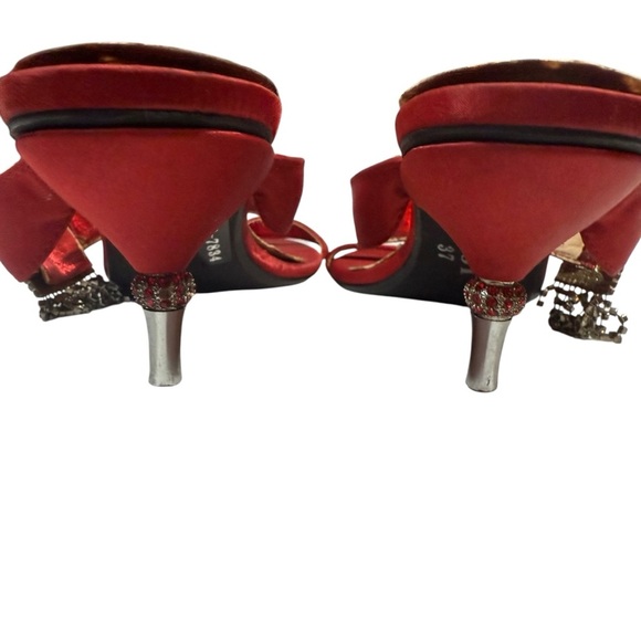 Dior Red Women's Heels with Strap - Picture 7 of 11